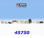 45750 Noch Shepherd and sheep, 2 figures and 9 animals, TT