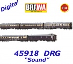 45918 Brawa 5-part Set Rheingold express train passenger car set of the DRG - Digital / Sound