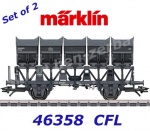 46358 Marklin Set of 2 two-axle dump cars type STCwf of the CFL