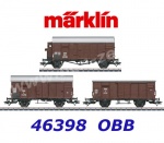 46398 Marklin Set 3 uzavřených nákladních vozů různých typů, OBB