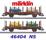 46404 Märklin "DAF 66" Flat Car Set od the NS