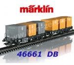 46661 Marklin Dvojitý otevřený nákladní vůz řady  Laabs, s kontejnery  Volkswagen, DB