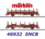 46932 Marklin Set of 2 stake cars type Kbs of the SNCB