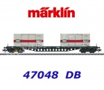 47048 Marklin  4-nápravový kontejnerový vůz řady Sgs 693 se 2 kontejnery DB