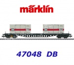 47048 Marklin  4-nápravový kontejnerový vůz řady Sgs 693 se 2 kontejnery DB