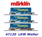 47120 Marklin  Set of 3 Flat Cars with Semi Trailer 