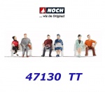 47130 Noch Sedící lidé (bez laviček) -  6 figurek, TT