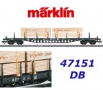 47151 Marklin Klanicový vůz řady Rs 684 s nákladem nařezaných prken, DB