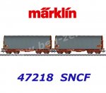 47218 Marklin Set 2 nákladních vozů se shrnovací plachtou řady Shimmns, SNCF