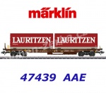 47439 Marklin  Kontejnerový vůz řady Sdgms se 2 kontejnery  Lauritzen , AAE Cargo
