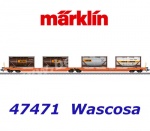 47471 Marklin  Set of 3 Flat Cars type Sdggmrss of the Wascosa with 4 containers Bertschi