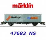 47683 Marklin Container Car  with two containers  "P&O Nedlloyd" of the NS
