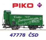 47778 Piko TT  Beer Car Type G02 "Cesko-Budejovicke Pivo" of the CSD