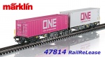 47814 Marklin Double container car Type Sggrss 80 of the RailReLease with contaners ONE