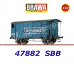 47882 Brawa Boxcar Type Gklm "Henniez Mineralwasser" of the SBB