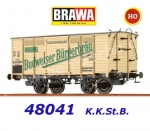 48041 Brawa Covered Beer Car Type Gb "Budweiser Bürgerbräu" K.K.St.B.