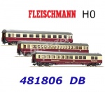 481806 Fleischmann 3-dílný set rychlíkových vozů vozů IC , DB - část 1.