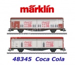 48345 Marklin Set 2 nákladních vozů s posuvnými stěnami "Coca-Cola", SBB