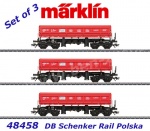 48458 Marklin Set 3 výsypných vozů řady Fas, DB Schenker Rail Polska