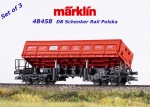 48458 Marklin Set 3 výsypných vozů řady Fas, DB Schenker Rail Polska