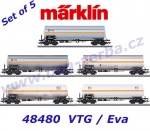 48480 Marklin Set 5 cisternových vozů,  v soukromém vlastnictví VTG a Eva