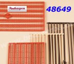 48649 Auhagen Roof ridge tile strips and fascia boards, H0/ TT