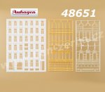 48651 Auhagen Windows and walls for resid. buildings, H0/ TT