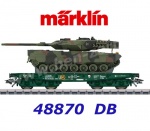 48870 Marklin Heavy-duty flat car type Rlmmps loaded with a combat tank type Leopard 2A6 of the DB