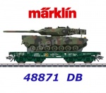 48871 Marklin Heavy-duty flat car type Rlmmps loaded with a combat tank type Leopard 2A6 of the DB