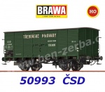 50993 Brawa Covered Beer Car Type L "Trebonske Pivovary" of the CSD