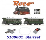 5100001 Roco Analogový startset  parní lokomotivy a osobního vlaku, ČSD