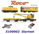 5100002 Roco Analogový startset  dieselové lokomotivy BR 212 a jeřábového vlaku DB