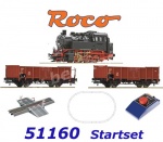 51160 Roco Analogue Starter Set Steam locomotive and freight train, DB