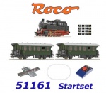 51161 Roco Analogue Starter Set Steam locomotive and passenger train, ČSD