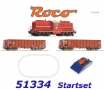 51334 Roco Analogue Starter Set Diesel locomotive 2045 and freight train, OBB