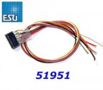 51951 ESU Single in Line socket 1x6 pins NEM 651 incl. cables