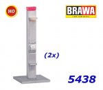 5438 Brawa Telephone Station with Light (2pcs), H0