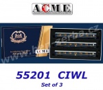 55201  A.C.M.E. ACME Set 3 lůžkových vozů  řady MU 1973 , CIWL
