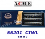 55201 A.C.M.E. ACME Set of 3  sleeping cars type MU 1973 of the CIWL