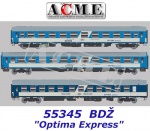55345 A.C.M.E. ACME Set 3 rychlíkových vozů  expresu "Optima Express", BDŽ