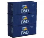 56200 Piko 20 Ft. Container P&O (Set of 3)