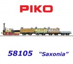 58105 Piko Saxonia historic steam train set with 4 wagons.