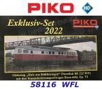 58116 Piko Set dieselové lokomotivy řady 232 se 3 vagony na transport dřeva, WFL