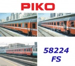 58224 Piko Set of 3 Passenger Cars Eurofima of the FS