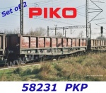 58231 Piko Set 2 Otevřených vozů řady 401ZI Eams,  PKP