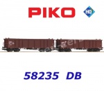 58235 Piko ﻿Set 2 otevřených vozů řady Eaos s nákladem dřeva, DB