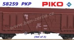 58259 Piko Set of two large capacity box car Type 401Ka, of the PKP