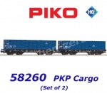 58260 Piko Set dvou otevřených nákladních vozů řady 401Zk, PKP Cargo