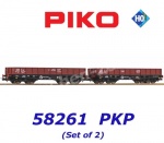 58261 Piko Set of 2 flat cars Type 401Zb of the PKP