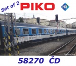 58270 Piko Set 2 osobních vozů Bmz, Eurofima, ČD